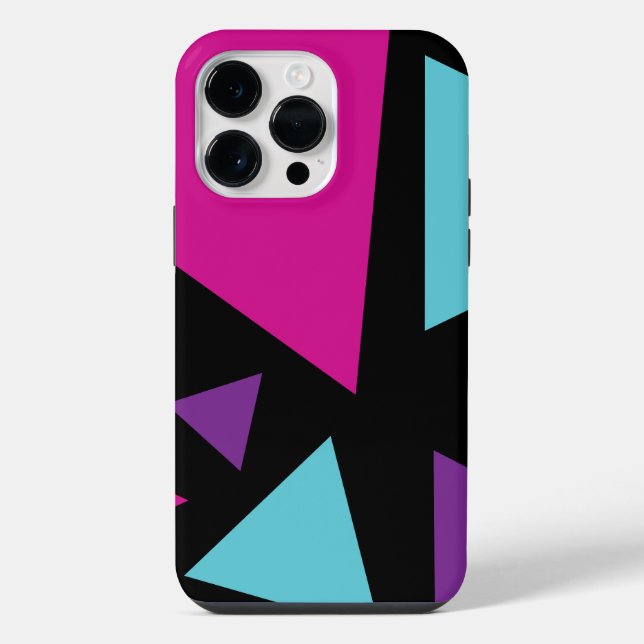 Triângulos em rosa, roxo, azul e preto (Verso)