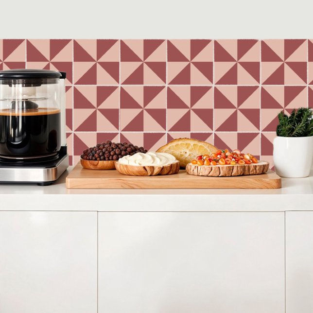 Triângulos em siena e quartzo rosa-geométrico (Criador carregado)