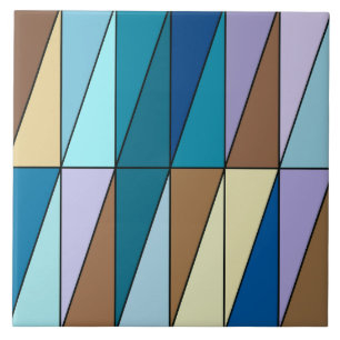 Triângulos Geométricos Modernos, Castanho Azul e C