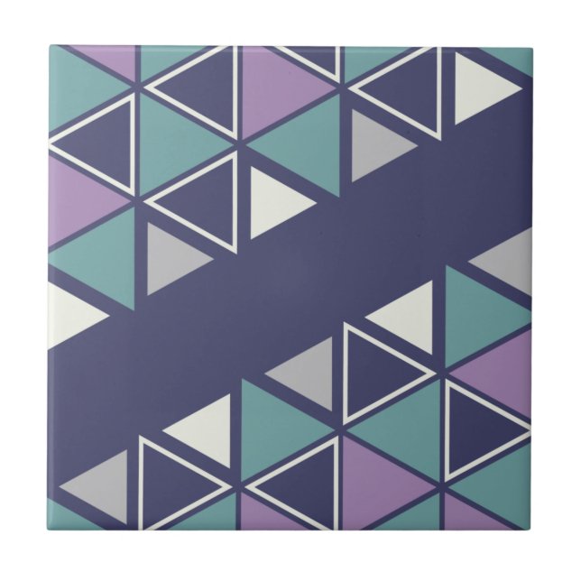 Triângulos Geométricos Retroativos Multicolores (Frente)