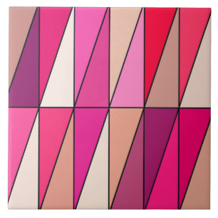 Triângulos, violeta, rosa e bege geométricos