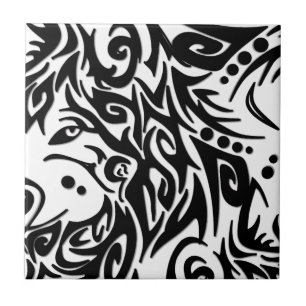 Tribal abstrato Black