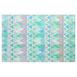 Tribal Aztec Chevron Leve Pastel Teal Aqua Tecido