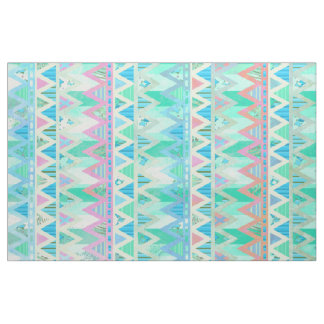 Tribal Aztec Chevron Leve Pastel Teal Aqua Tecido