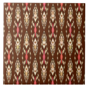 Tribal Batik - Brown, Tan e Coral