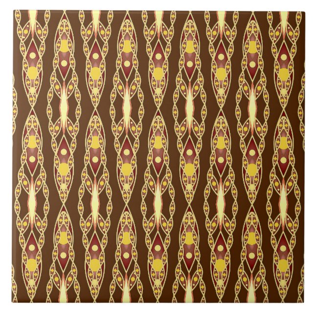 Tribal Batik - Castanho e bege de chocolate (Frente)