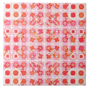 Tribal Batik - cor-de-rosa e vermelho de morango