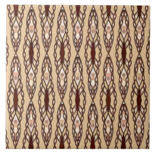 Tribal Batik - Tan, Dark Brown e Cream