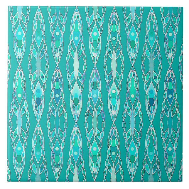 Tribal Batik - Turquesa e Aquamarine (Frente)