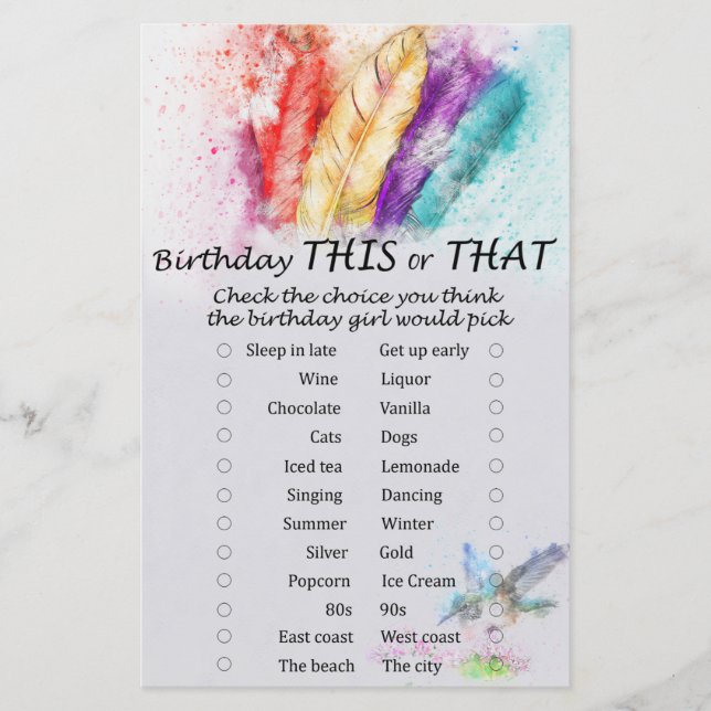 Tribal Feather Aniversário deste ou daquele jogo (Frente)