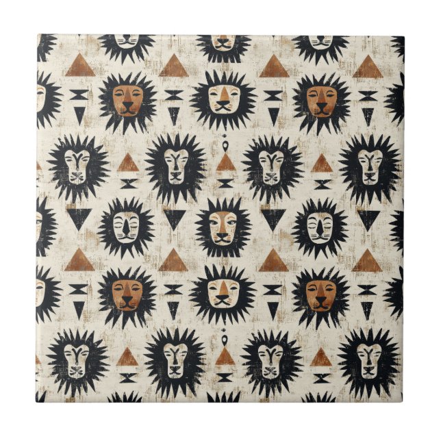 Tribal Lion Safari Pattern (Frente)