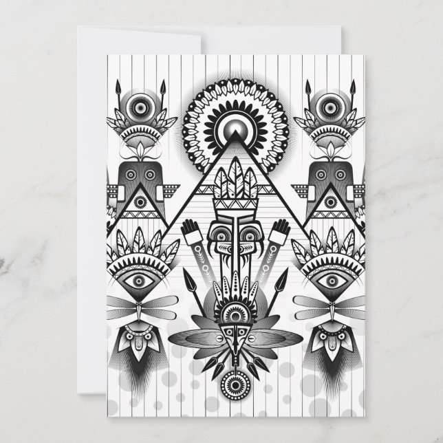 Tribal Nativo abstrato (Frente)