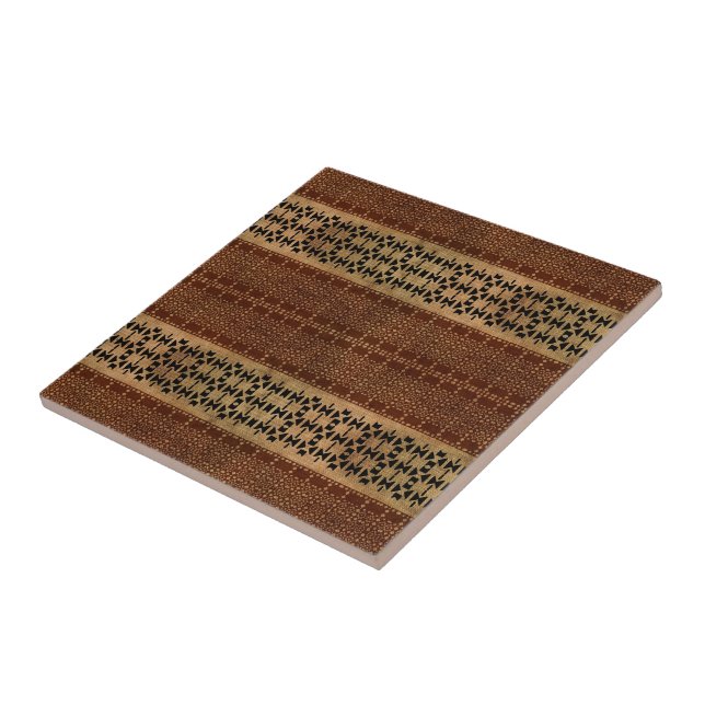 Tribal Rich Brown Mudcloth (Lateral)
