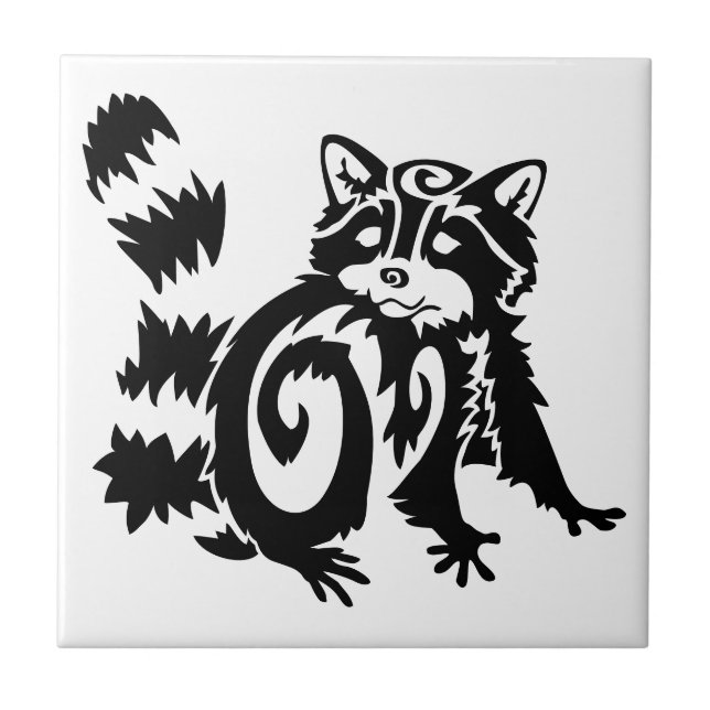 Tribal Woodland Raccoon Design (Frente)