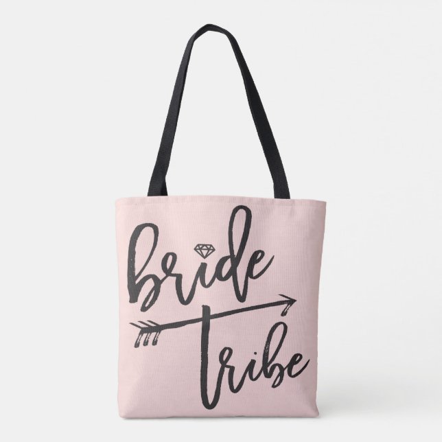 Tribo Noiva Bruche Diamond Bridal Party Tote Bag (Verso)