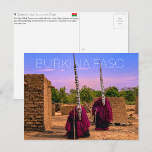 Tribos em Dédougou, Burkina Faso Cartão Postal de