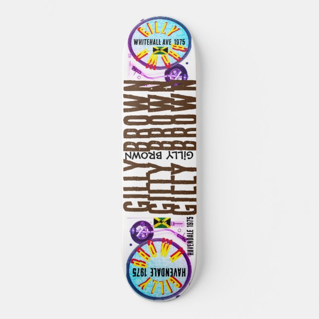 TRIBUTO GILLY BROWN  8 1/4" Deck de Skateboard (Frente)