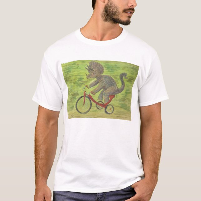 Tricerátops em uma camiseta triciclo! (Frente)