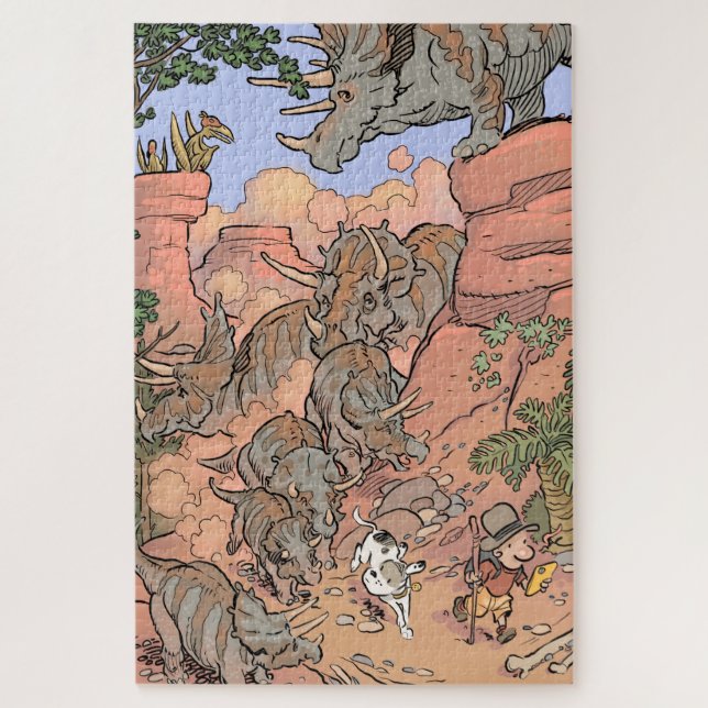 Triceratops Quebra-cabeça (Vertical)