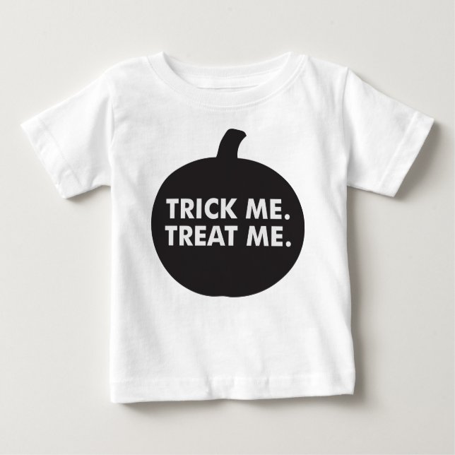 Trick Me Tratar, Camiseta Negra Negra (Frente)