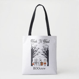 🎃 Trick’N’ Treat BOOcrew Tote Bag | Cute Hallowee