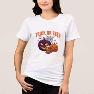Trick Or Beer Halloween Abóboras Caneca Teia de Ar