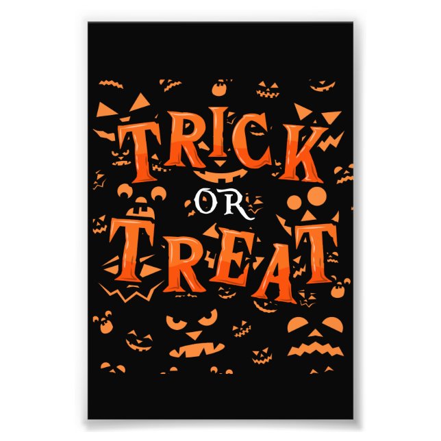 Trick or Tratar Impressões de Fotografia do Hallow (Frente)