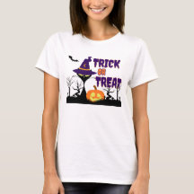 Trick or Treat - Gato de Halloween - Camiseta Femi