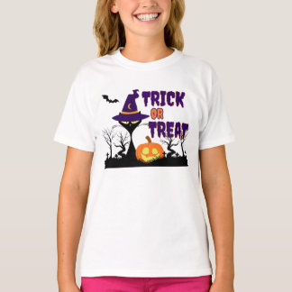 Trick or Treat - Gato de Halloween - Camiseta Infa