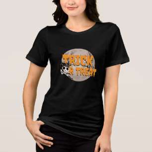 Trick or Treat Gato Preto e Caveira Halloween