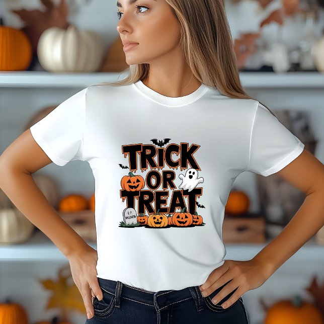 Trick or Treat: Halloween T-Shirt with Pumpkins an (Criador carregado)