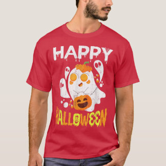 Trick Ou Tratar Camisa De Halloween Ghost Pumpkin 