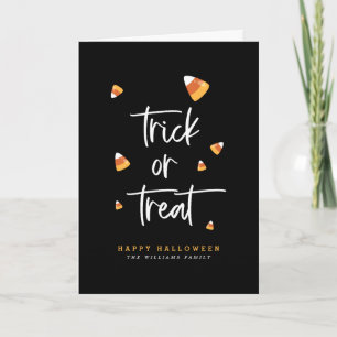 Trick ou Tratar Cartão de Halloween
