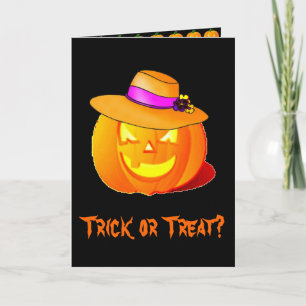 Trick ou Tratar Cartão de Halloween