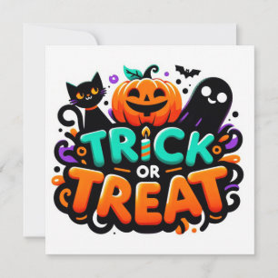 Trick ou Tratar Cartões de Saudação