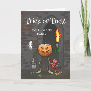 Trick ou Tratar Convite de Halloween