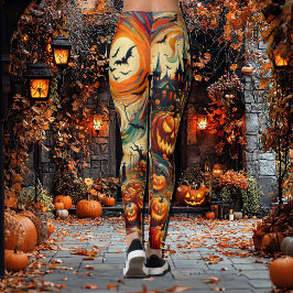 Trick ou Tratar o Halloween Uma das Leggings