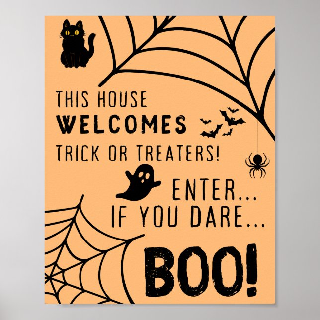 Trick ou Tratar Poster de Boas-vindas, Porch Decor (Frente)