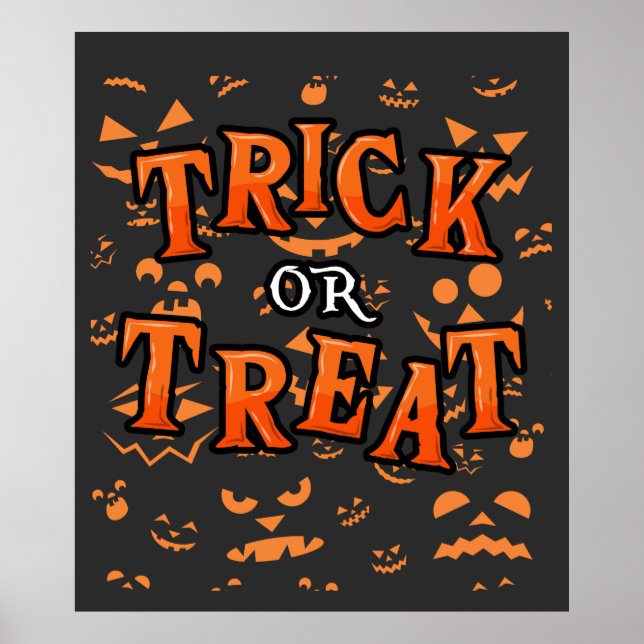 Trick ou Tratar Posters de Halloween (Frente)