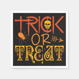 Trick ou trate guardanapos de papel do Halloween