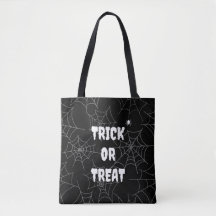 Trick ou Treine a teia-aranha Black Halloween Tote