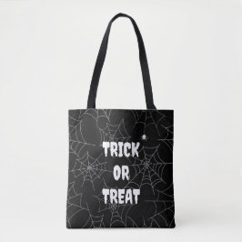 Trick ou Treine a teia-aranha Black Halloween Tote