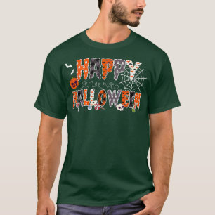 Trick Ou Treine Camisa De Halloween Pumpkin Happy