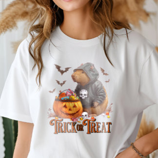 Trick ou Treine Capybara Halloween Engraçado