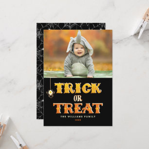 Trick ou Treine Cartões com fotos de Halloween de 