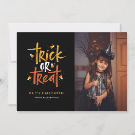 Trick ou Treine o Cartão com fotos de Halloween de