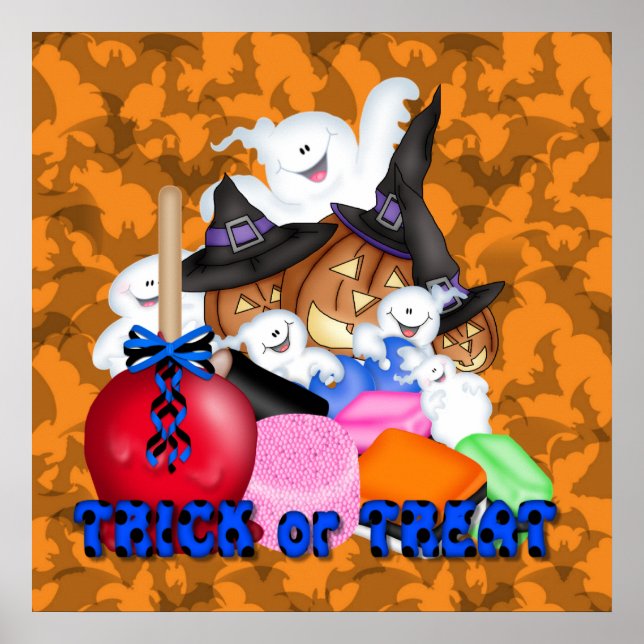 Trick ou Treine o Fantasma e o Poster de Bombas (Frente)