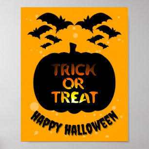 Trick ou Treine o Poster Feliz Halloween