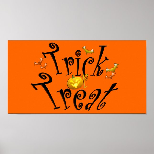 Trick ou Treine Poster (Frente)
