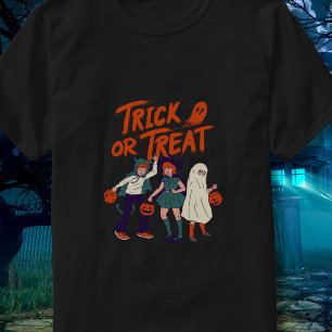 Trick Retro ou Tratar Crianças Camisa do Dia das B